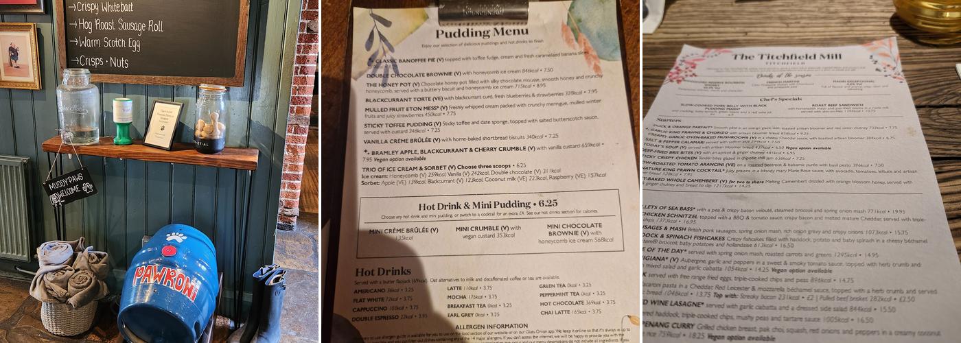 The Titchfield Mill Menu