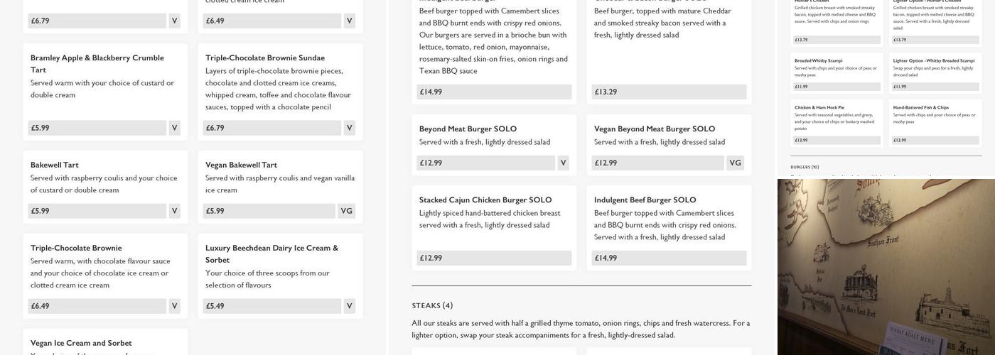 Fishermans Rest Menu