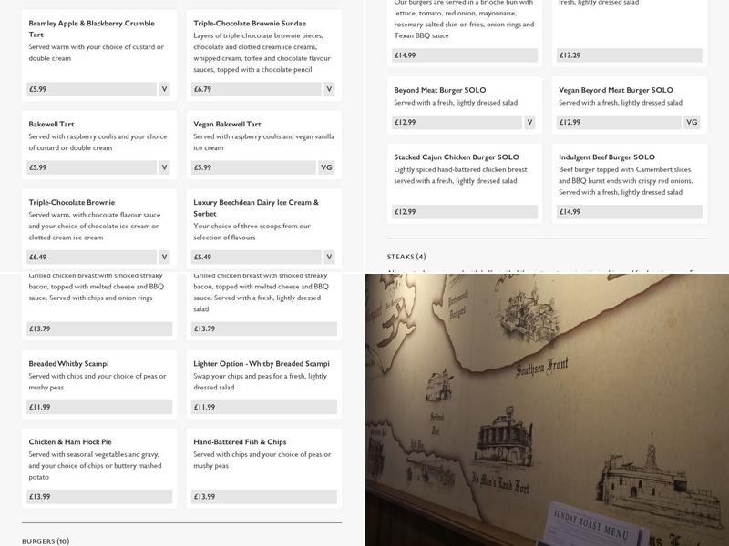 Fishermans Rest Menu