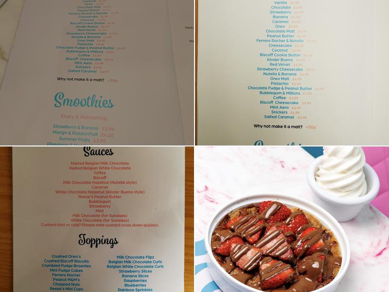 Utopia Desserts Menu