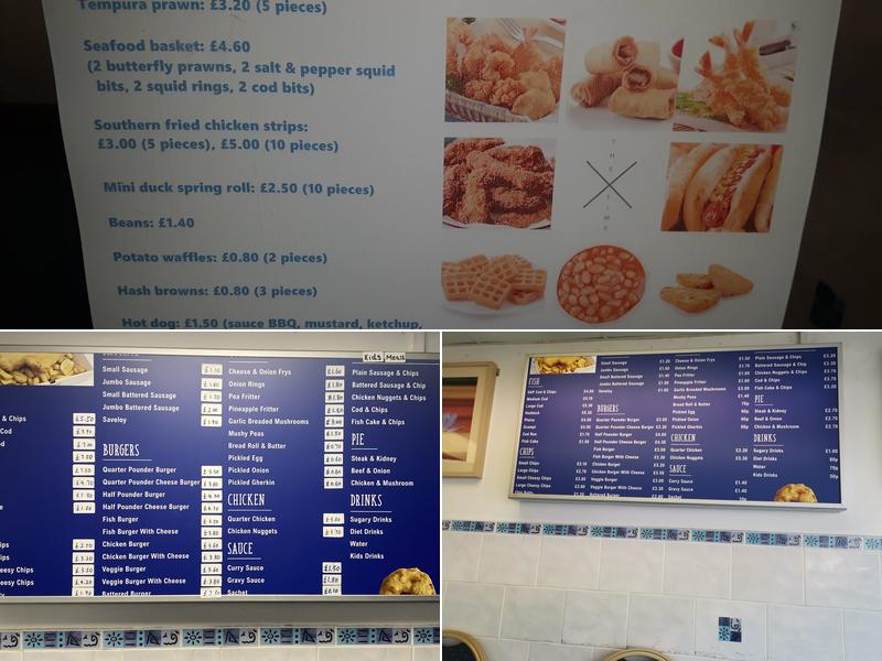 Ocean Plaice Fish & Chips Menu