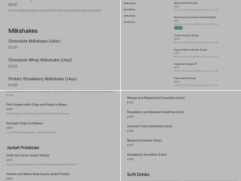 Sacred Chow Gosport Menu