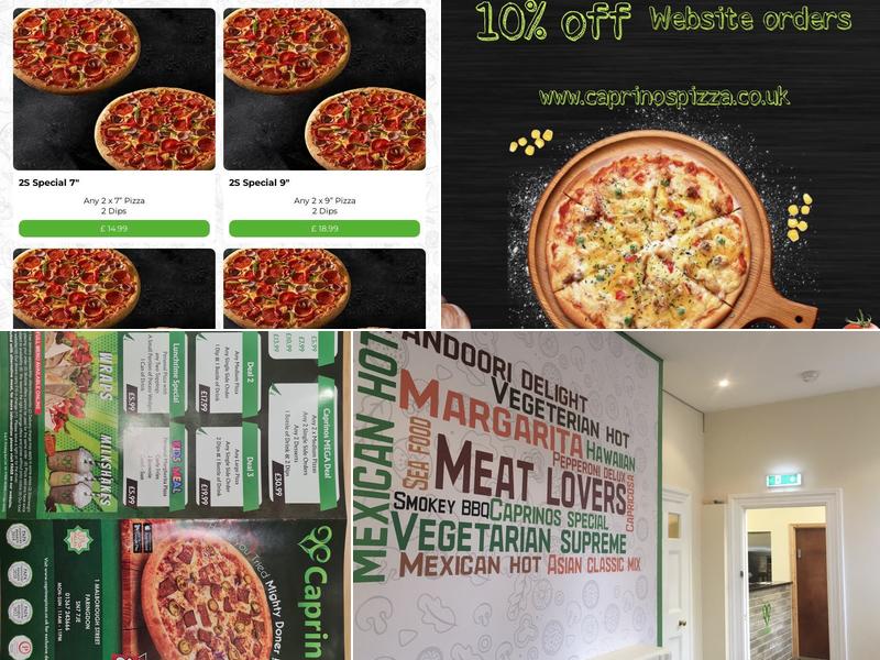 Caprinos Pizza Faringdon Menu