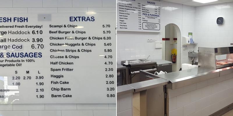 Farington Chippy Traditional Fish & Chips Menu