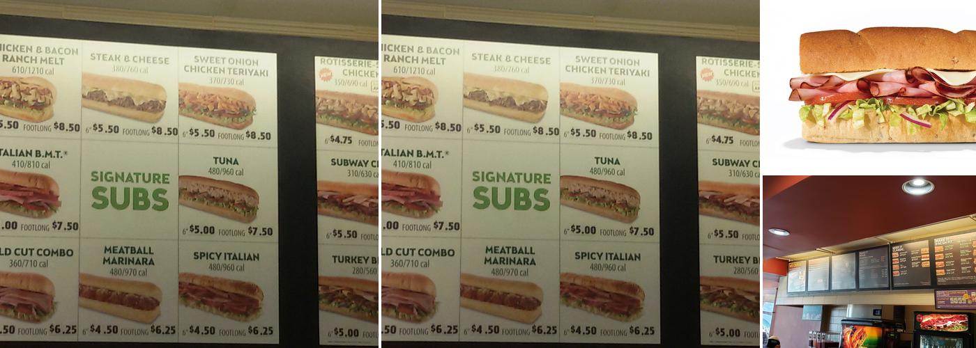 Subway Menu