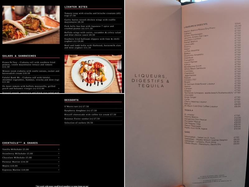 Sky Bar Menu