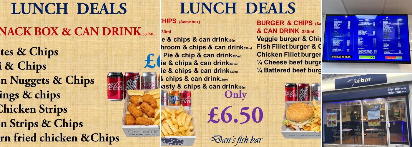 Dan’s Fish Bar Menu