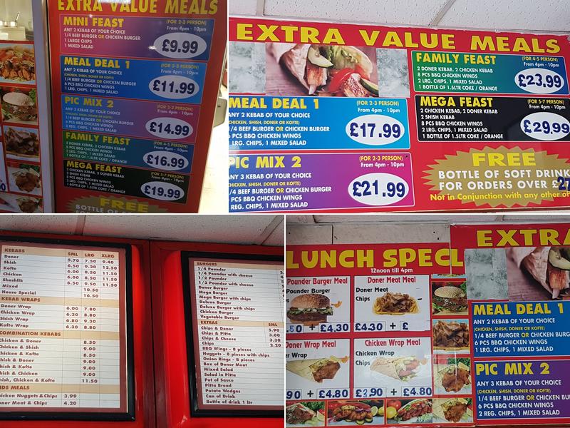 Farnborough Kebab And Burger House Menu