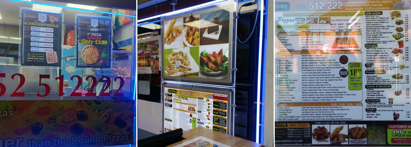 It's Pizza Time Menu