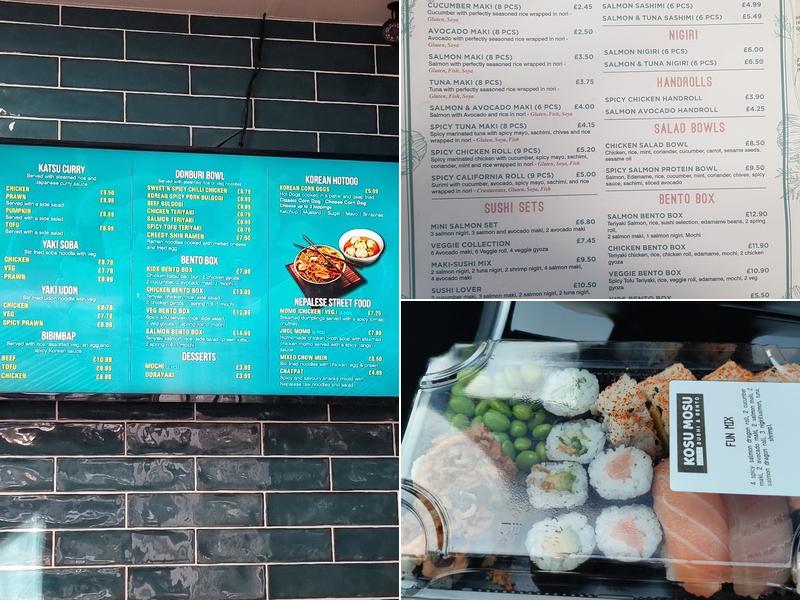 Kosu Mosu - Sushi & Bento Menu