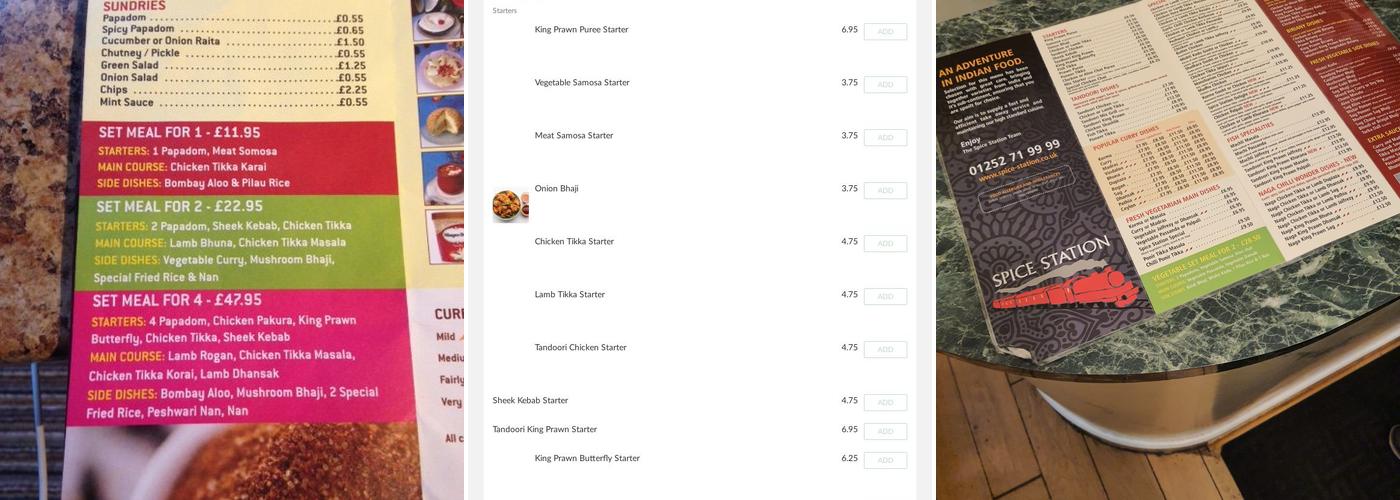 Spice Station Ltd Menu