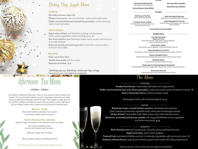 The Watermark Restaurant Menu