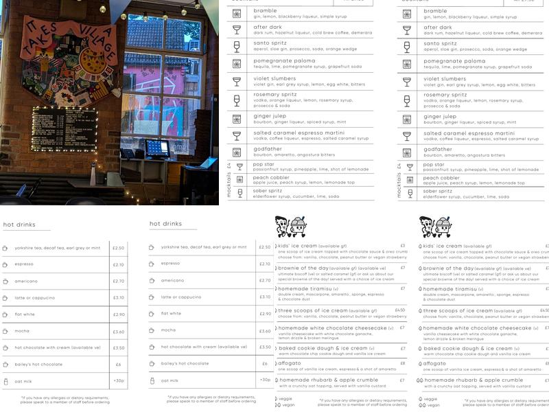 Grumpy's Bar + Wood Fired Pizza Menu
