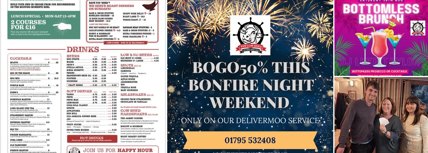 The Cow Shed at The Ship Inn Menu