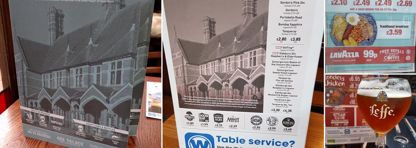 The Leading Light - JD Wetherspoon Menu