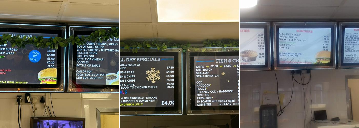 Fazeley Fish Bar Menu