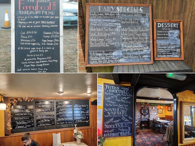 The Ferry Boat Inn Menu