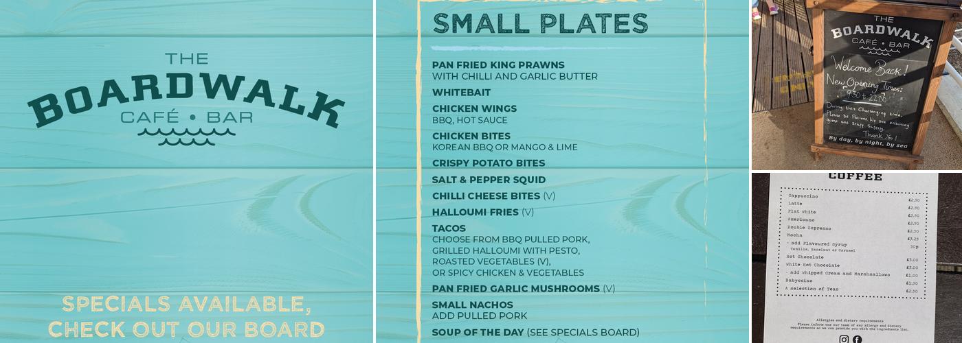 The Boardwalk Café Bar Menu