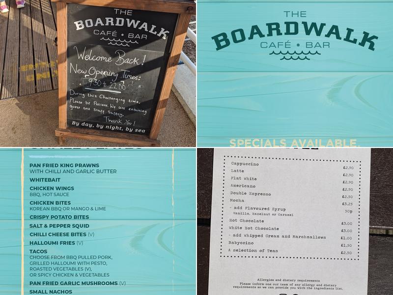 The Boardwalk Café Bar Menu