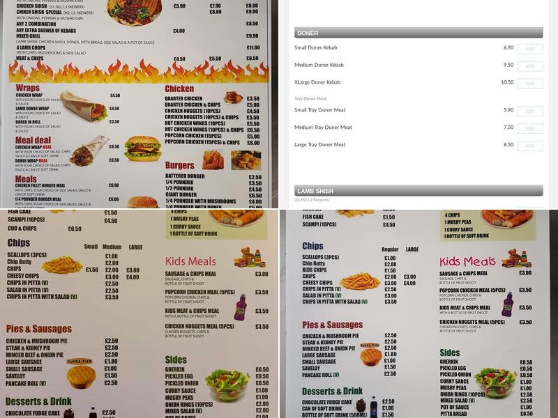 Felix Fish Bar & Grill Menu