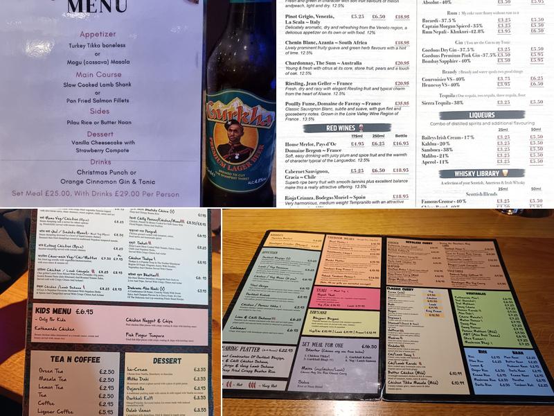 Namaste Gurkha - Feltham Menu