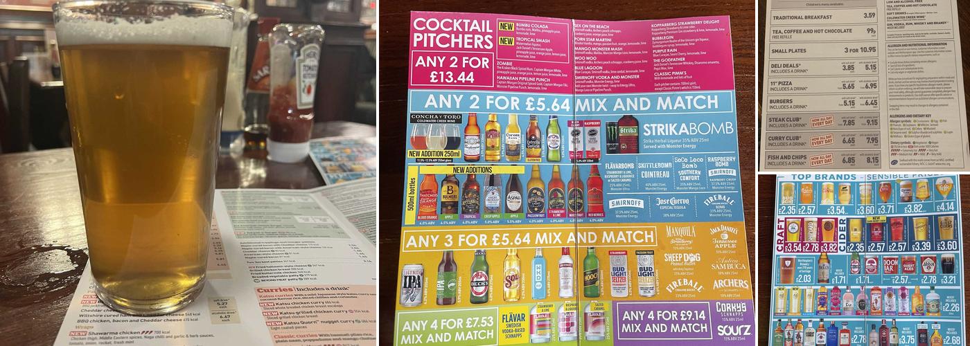 The Moon on the Square - JD Wetherspoon Menu