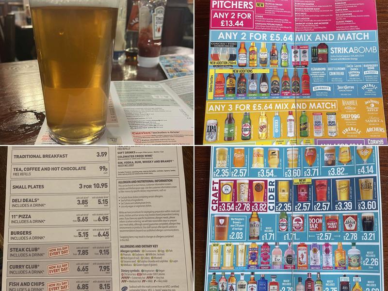 The Moon on the Square - JD Wetherspoon Menu