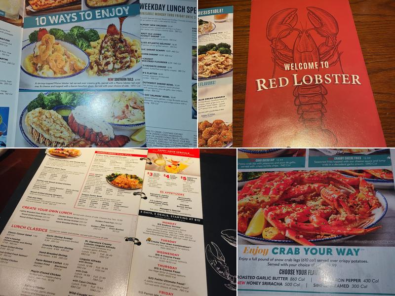Red Lobster Menu