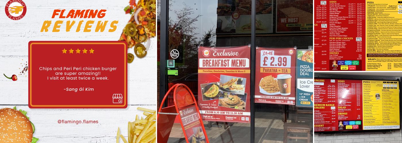 Flamingo Flames feltham high street Menu