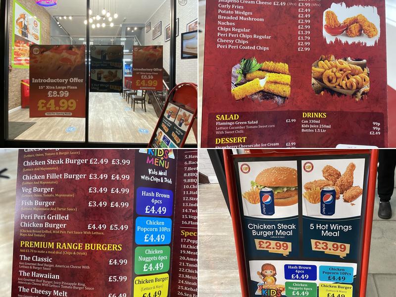 Flamingo Flames (Hanworth) Menu