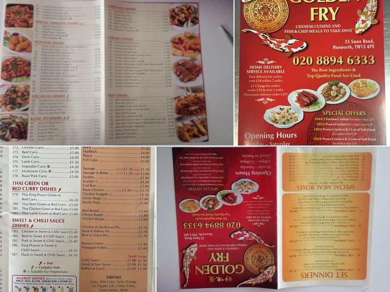 Golden Fry Take Away Menu