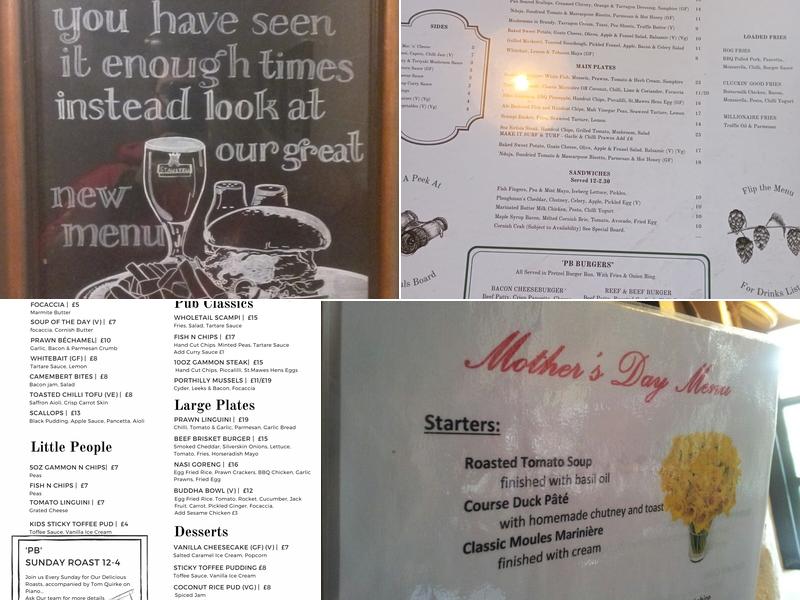 The Punchbowl and Ladle Menu