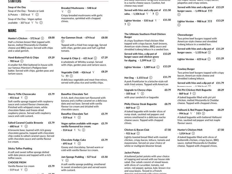 Elephant & Castle Menu