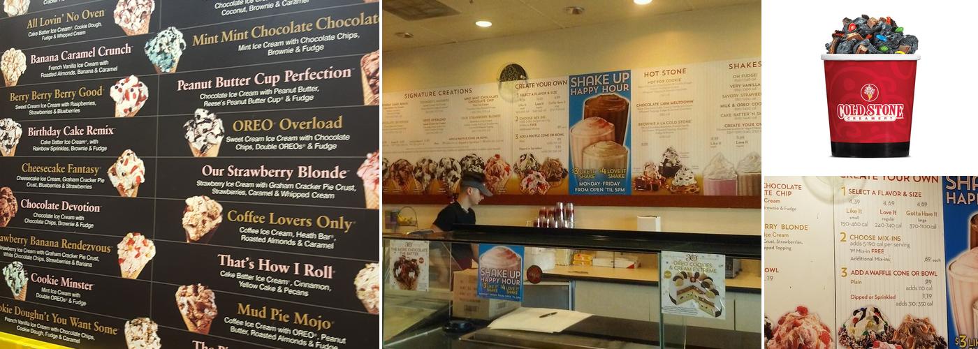 Cold Stone Creamery Menu