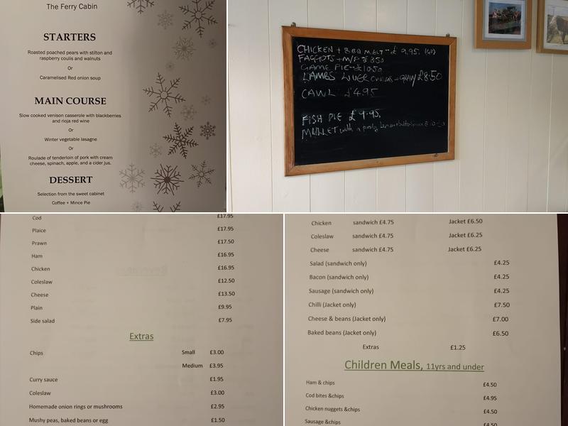 Ferry Cabin Cafe Menu