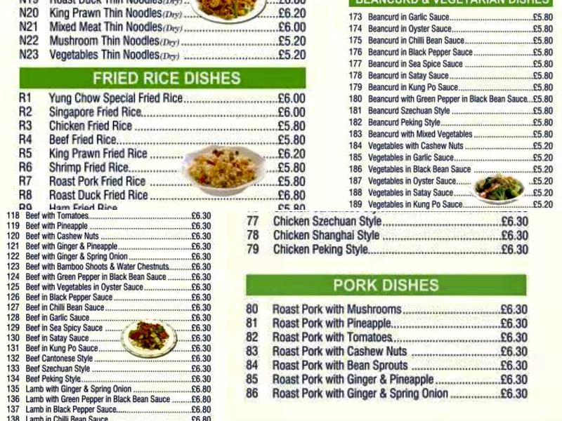 New Kam San Menu