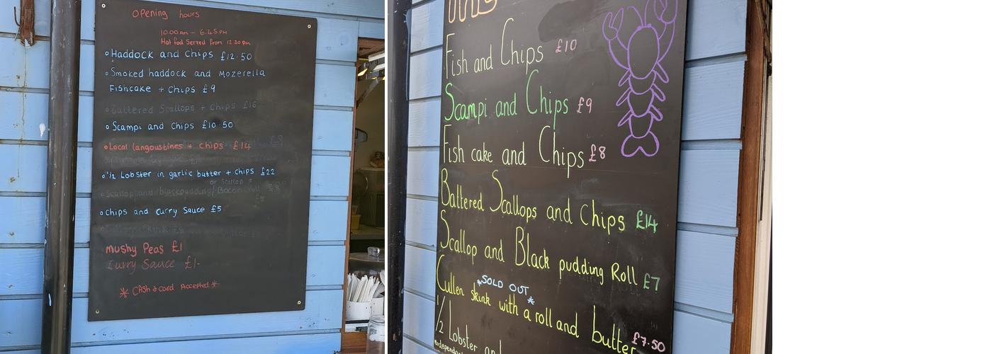 The Creel Seafood Bar Menu