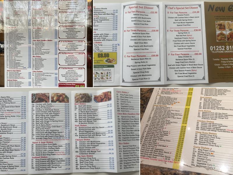 New Era Chinese Take Away Menu