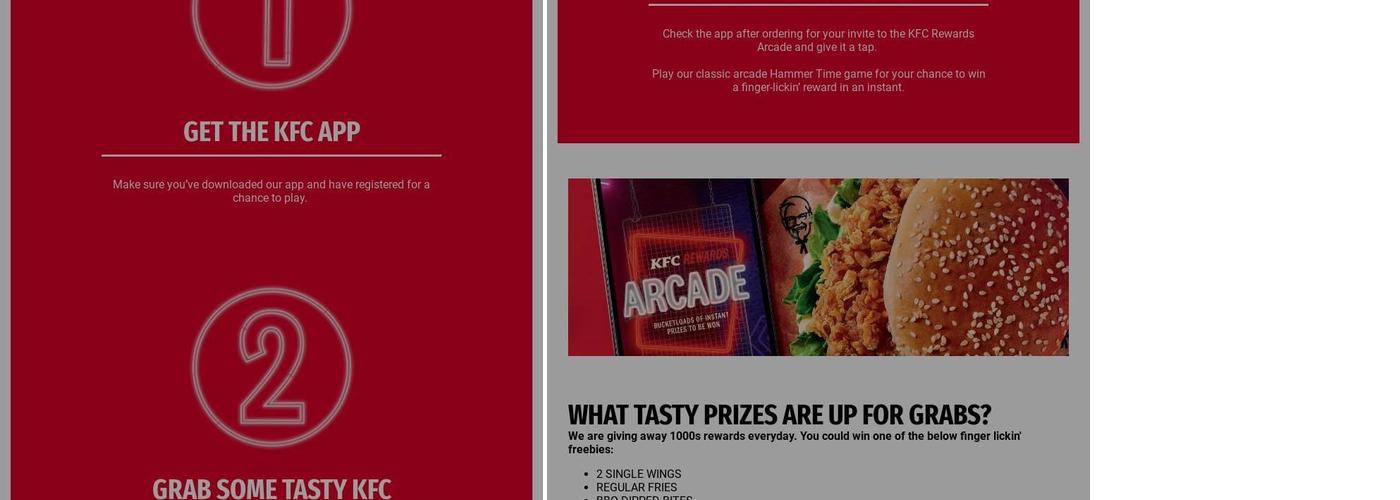 KFC Fleet Services Menu