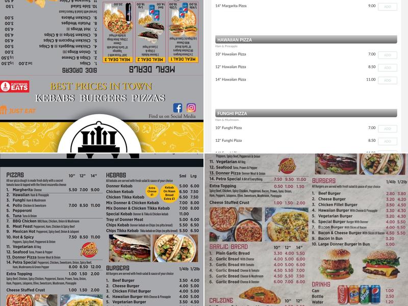 Petra - takeaway Menu