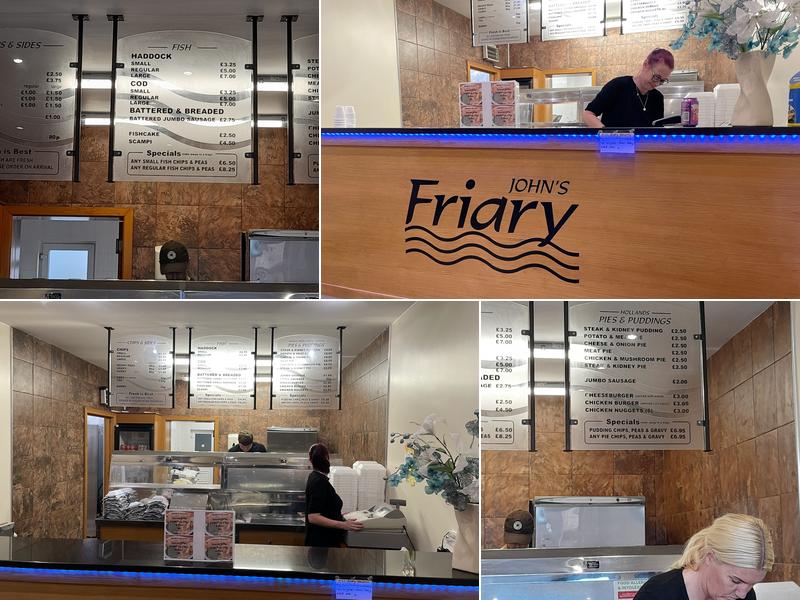 John’s Friary Fish & Chip Shop Menu