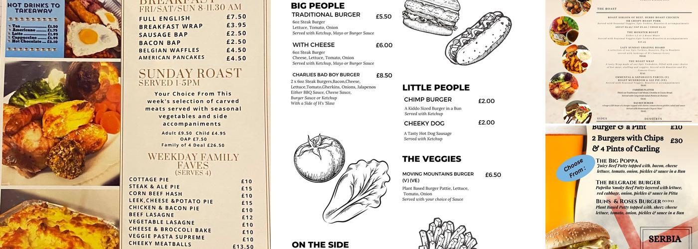 The Wheatsheaf Menu