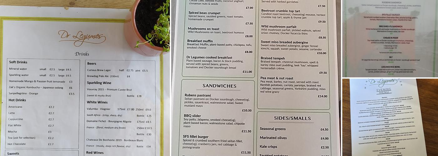Dr Legumes Menu
