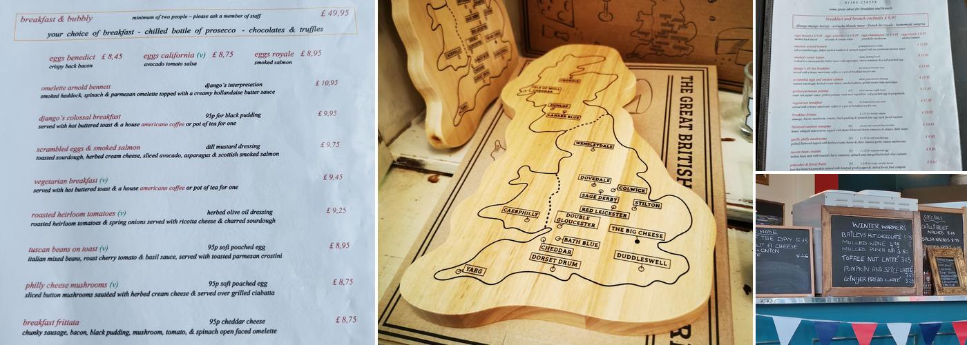 Django's Cafe Bar Menu