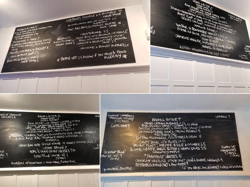 Folkestone Wine Company Menu