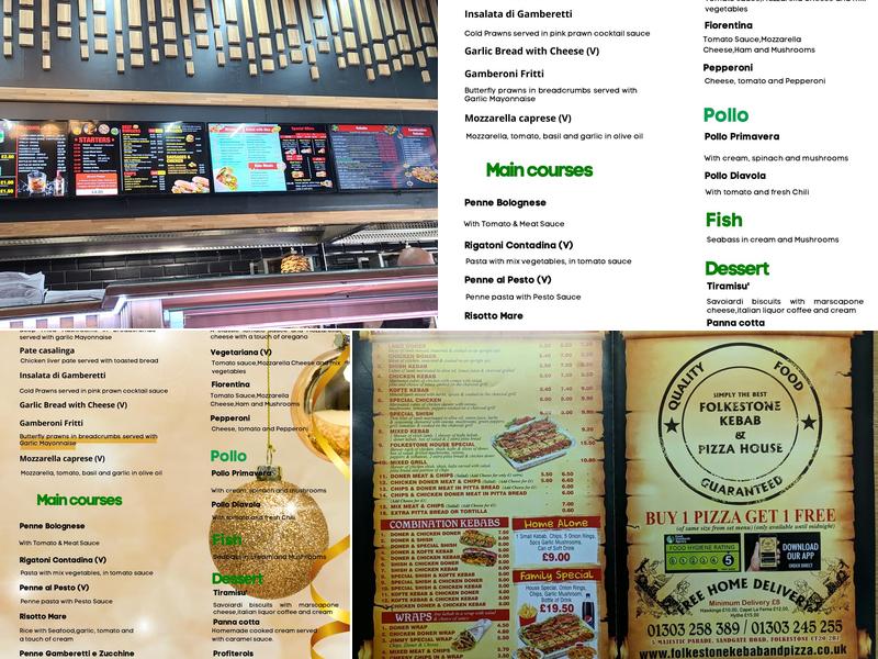 Folkestone Kebab & Pizza House Menu
