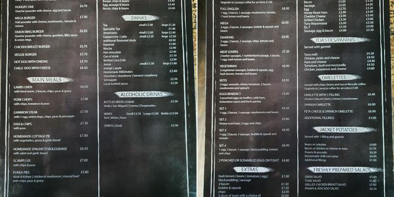 Diamond Cafe Menu