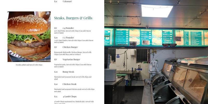 Harbour Fish Bar Menu