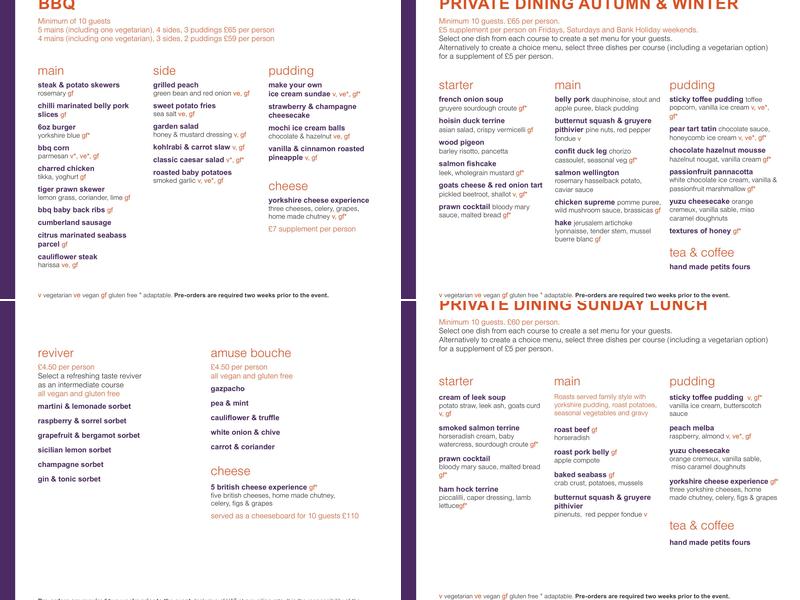 Horto Restaurant Menu