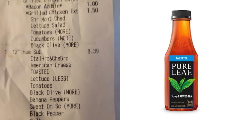 Subway Menu